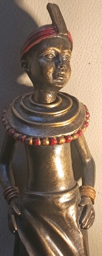 Afrikanische bronze figur - afrikanische, bronze-figur