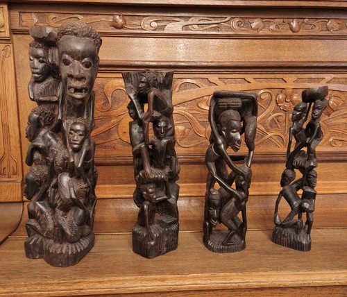 Afrikanische figuren set - set,, 4