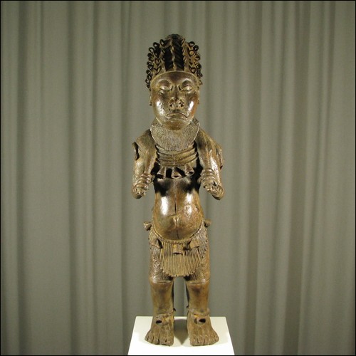 88674 bronze figur - figur, nigeria