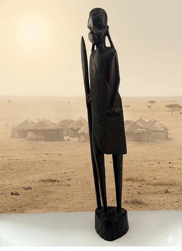 Alte afrikanische holzfigur - alte, holzfigur-