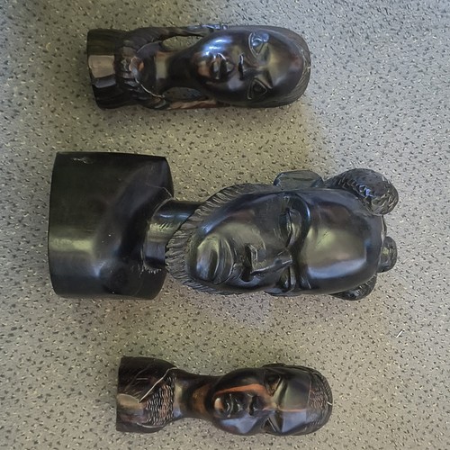 Afrikanische holzfigur - 2x,