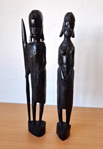 Afrikanische holzfiguren - 2x,