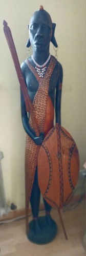 Große massai statue afrikan - große,