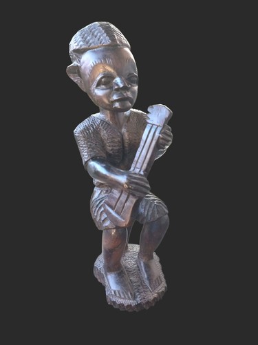 Afrikanische holzfigur musiker - afrikanische,