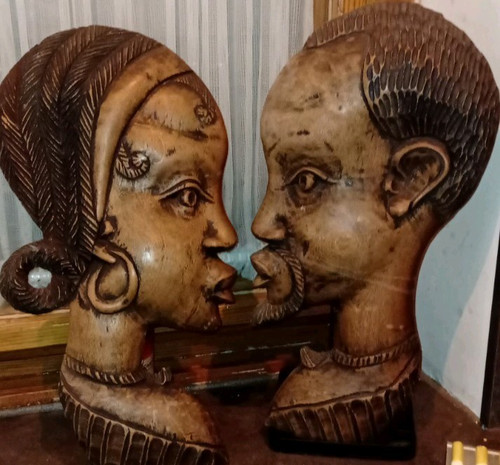 Afrikanische holzfiguren paar - afrikanische,